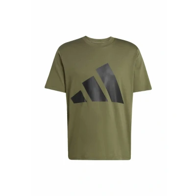 Abbildung von adidas Sportswear Essentials BIG LOGO Single Tshirt print Olive strata black, Herren, Größe: XS, black