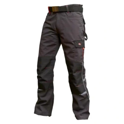 Abbildung von Lee Cooper Herren Kontrast Dreifach genähte Multi Tool Pocket Moderne Fracht Kneepad Taschen Arbeitssicherheit Hosen, Grau, 42&quot; Taille Normales Bein (31&quot; )