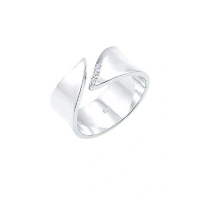 Abbildung von Elli DIAMONDS Ring Damen Wickelring Diamant (0.045 ct.) in 925 Sterling Silber