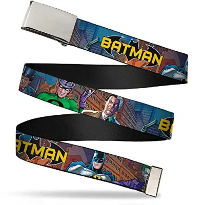 Abbildung von Ferplast Unisex Buckle down Webgürtel DC Comics Batman 3,2 cm Gürtel, Mehrfarbig, 1.25&quot; Wide Fits up to 42&quot; Pant Size