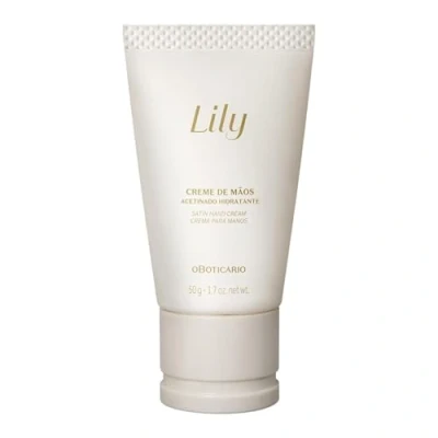 Abbildung von O Boticário Lily Handcreme, parfümiert, Satin, anspruchsvoll, langanhaltender Duft und 48 Stunden Feuchtigkeitsspendung, 50 g