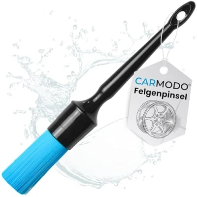 Abbildung von CARMODO® Premium Detailing Pinsel für die Autopflege extrem resistenter Reinigungspinsel, Profi Auto Reinigung, Felgenbürste, Zubehör Innenraum, car Brush