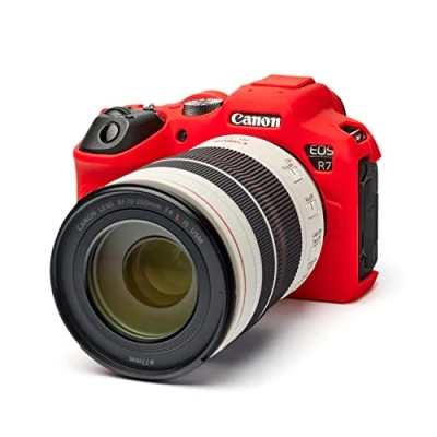 Abbildung von easyCover Silikon Kameratasche Schutz für Ihre Kamera Canon R7 Rot