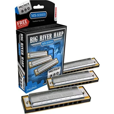 Abbildung von HOHNER Mundharmonika, Big River Harp MS, C/G/A, Pro Pack
