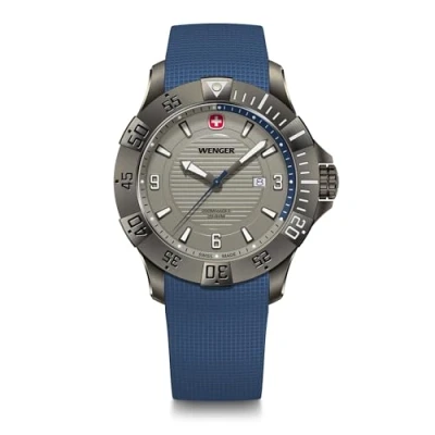Abbildung von Wenger Herren Armbanduhr Seaforce Analog Quarz, Ø 43 mm, Swiss Made, Wasserdicht bis 200 m, Silikon Armband, 01.0641.142
