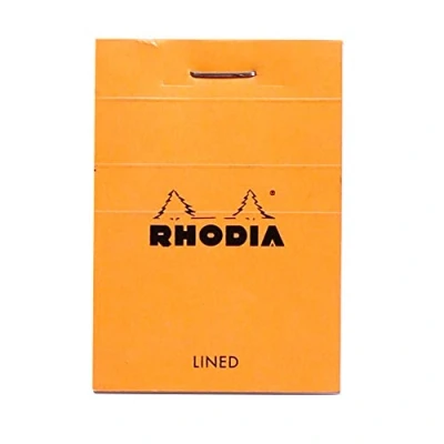 Abbildung von 20 x Rhodia Schreibblock Nr. 10 5,2x7,5cm 60 Blatt liniert oran