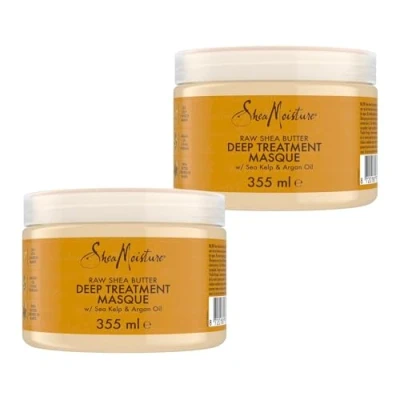 Abbildung von SheaMoisture Deep Treatment Masque für geschädigtes Haar reine Sheabutter frei von Silikonen und Sulfaten 2 x 355 ml