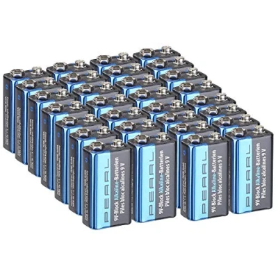 Abbildung von PEARL 9Volt Blockbatterie: 30er Set 9V Block Alkaline Batterien (Blockbatterie Alkaline, Batterieblöcke 9V)