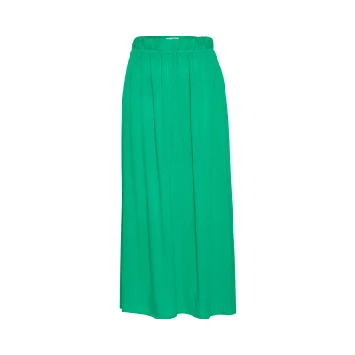 Abbildung von ICHI Ihmarrakech Maxirock, Damen, Größe: Large, Holly green