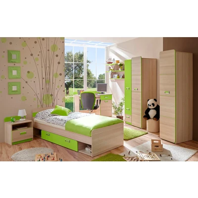 Abbildung von Ticaa Jugendzimmer Set &quot;Lori&quot;, (Set, 6 St., Bett, Schrank, Schreibtisch, Standregal, Wandregal, Nachttisch), Bett + Schrank Schreibtisch Standregal Wandregal Nachttisch