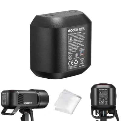 Abbildung von GODOX WB26 WB26A Akku für AD600Pro II AD600Pro【Aktualisierte Version】 Wiederaufladbarer Li Ion Ersatzakku, DC 28,8V 2,6Ah 74,88Wh Auch kompatibel mit Flashpoint XPLOR 600PRO und