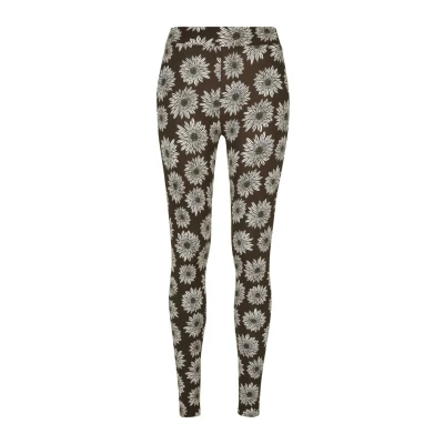 Abbildung von Urban Classics SOFT AOP Leggings Hosen, Damen, Größe: 4XL, Browncamomile