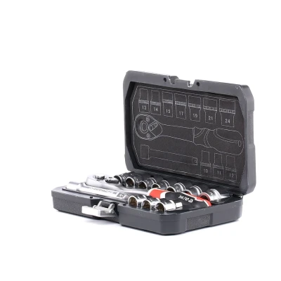 Abbildung von YATO YT 38671 Steckschlüsseleinsatz Set 12 Chrom Vanadium Stahl 1/2