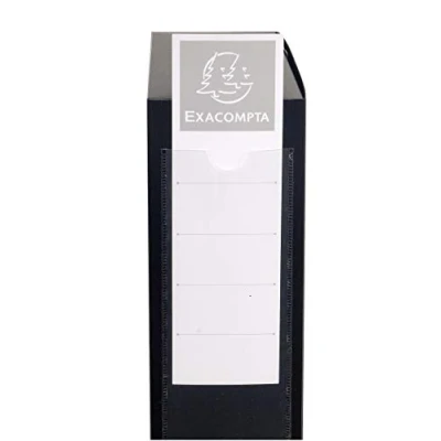Abbildung von Exacompta 59631E Sammelbox OPAK 60mm mit Druckknopf aus blickdichtem Kunststoff für DIN A4 Archivbox Heftbox Zeichenbox Sammelmappe schwarz