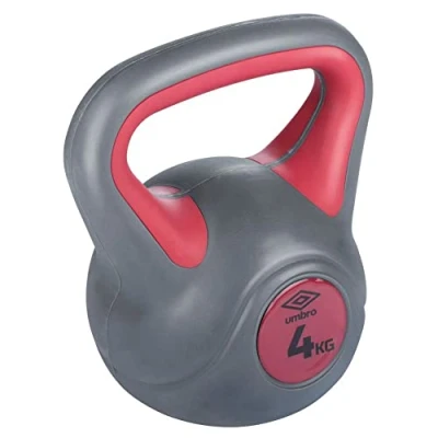 Abbildung von Umbro Kettlebell 4kg Einstiegsgewicht weiblich Rehabilitation Kunststoffgewicht Grau/Rot