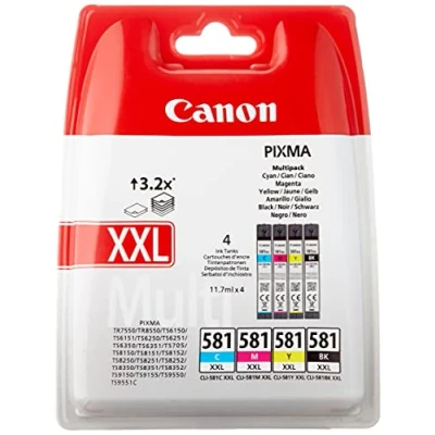 Abbildung von Multi pack! Canon CLI 581XXL BK C M Y tintenpatrone 46.8ml 1998C005 original