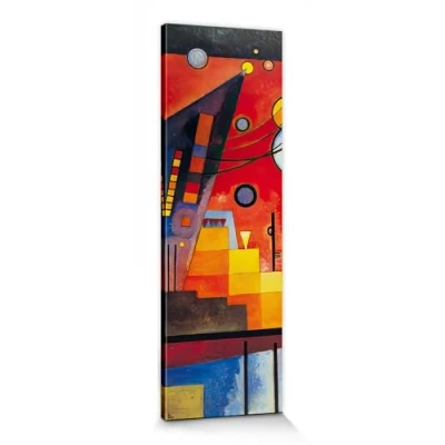 Abbildung von 1art1 Wassily Kandinsky Poster Schweres Rot, 1924 Bilder Leinwand Bild Auf Keilrahmen XXL Wandbild Kunstdruck Als Leinwandbild 150x50 cm