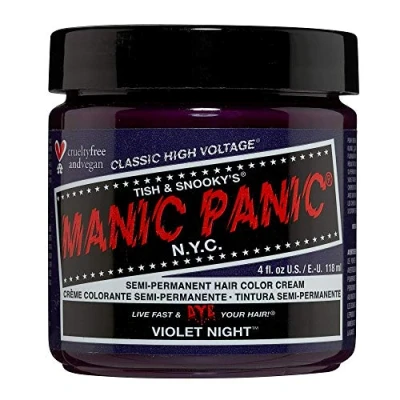 Abbildung von Manic Panic Violet Night Classic Creme, Vegan, Cruelty Free, Purple Semi Permanent Hair Dye 118ml