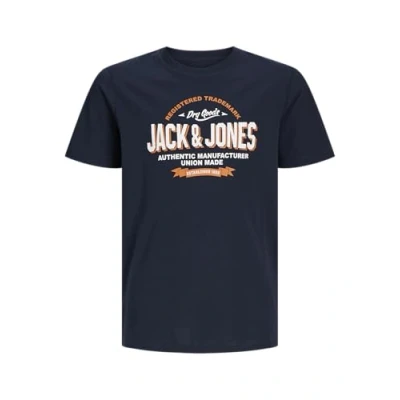 Abbildung von Jack &amp; Jones Junior Jjelogo TEE SS Oneck 2 COL NOOS Tshirt print für Kinder, Größe: 98, Navy blazer