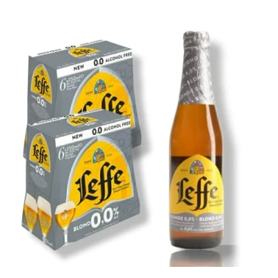 Abbildung von 12 x 0,33l Leffe Blonde 0,0% Alk alkoholfreies Bier aus Belgien
