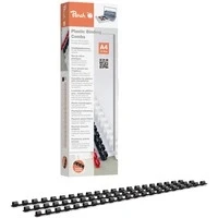 Abbildung von Peach Plastikbinderücken A4 6mm 25 Blatt 100 Stück schwarz PB406 02