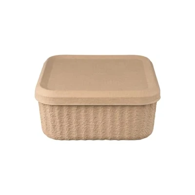 Abbildung von Blomus Set 2 Aufbewahrungsboxen REDO Box aus 100% recycelbarem Papierzellstoff mit Deckel 32x15cm (M)
