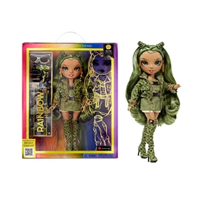 Abbildung von Rainbow High Modepuppe Olivia Woods Camo Grün Puppe Modisches Outfit &amp; 10+ Bunte Spiel Accessoires Für Sammler und Kinder von 4 12 Jahren