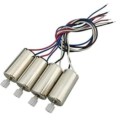 Abbildung von YUNIQUE GREEN CLEAN POWER Satz von 4 Motoren für Syma X5SW X5SC 1 RC Drohne 2 Rechtslaufende und Linkslaufende Motoren, Geeignet Modellbau Maße 16,70 x 8 mm, Silber, Kunststoff