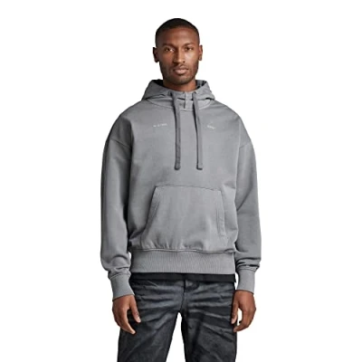 Abbildung von G Star RAW Herren Garment Dyed Oversized Hoodie, Grau (Granite gd D22327 D249 B810), XL