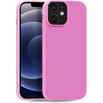 Abbildung von MyGadget Hülle kompatibel mit iPhone 12 Mini robuste Handyhülle TPU Case Slim Silikonhülle Back Cover Kratzfest Schutzhülle matt Rosa