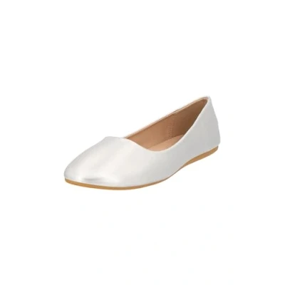 Abbildung von Elara Damen Ballerina Bequeme Slip Ons Flach Chunkyrayan DY 10A Silver 36