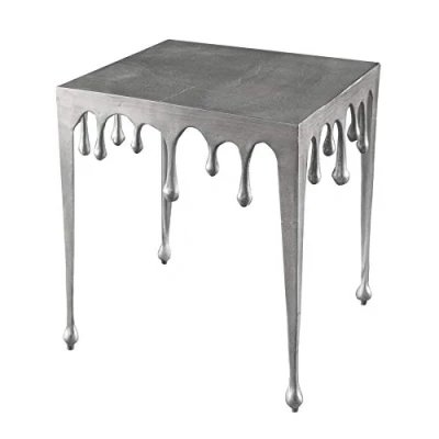 Abbildung von riess ambiente Couchtisch LIQUID LINE L 46cm silber, Wohnzimmer · Metall eckig Tropfen Design Modern