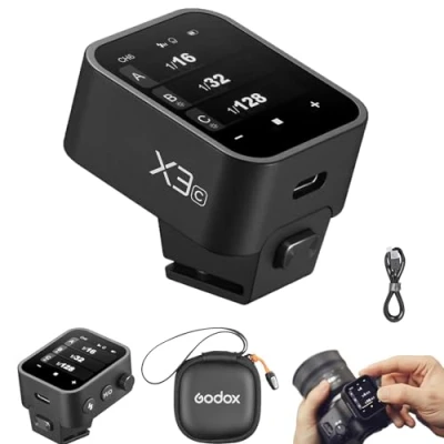 Abbildung von GODOX X3C X3 C TTL Drahtloser Blitzauslöser, Touchscreen Blitzsender für Canon Kameras, eingebauter Akku (Godox X2T / Xpro/XProII Upgrade Version)