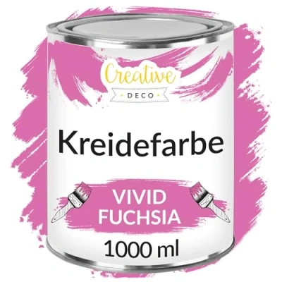 Abbildung von Creative Deco Kreidefarbe für Möbel Möbelfarbe Landhaus Vintage Matt Abwaschbar, auf Wasserbasis, Wisch Effekt Gradient möglich