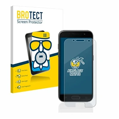 Abbildung von BROTECT Entspiegelungs Schutzglas für Samsung Galaxy A3 2017 Schutz Folie Panzerfolie Glas Matt [Extrem Kratzfest 9H, Anti Reflex, Fingerprint]