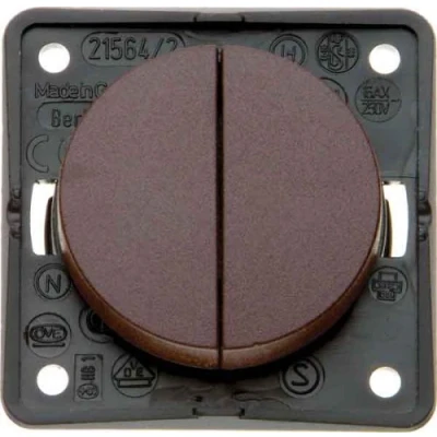 Abbildung von Berker Integro Flow Serienschalter braun matt, lose