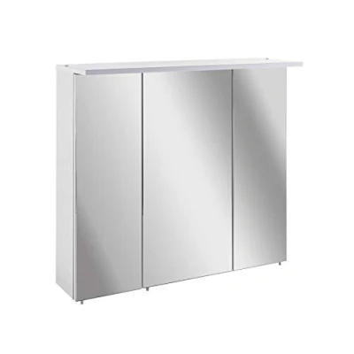 Abbildung von Schildmeyer Spiegelschrank &quot;Profil&quot;, Breite 70 cm, 3 türig, LED Beleuchtung, Schalter /Steckdosenbox