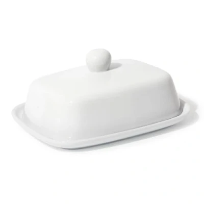 Abbildung von Theo&amp;Cleo Butterdose Hochwertige Butterglocke aus Keramik Butter Dish für alle gängigen (250g) Butterschale Porzellan (Weiß)