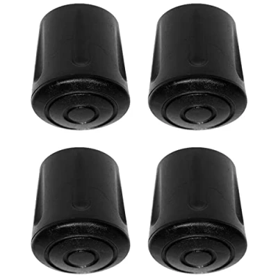 Abbildung von cyclingcolors 4X Möbelfüße Gummi Möbelgleiter Rund Stuhlkappen fusskappen Kappen schutzkappen für stuhlbeine schwarz Rohrkappen Endkappen Rundrohr (32 mm)