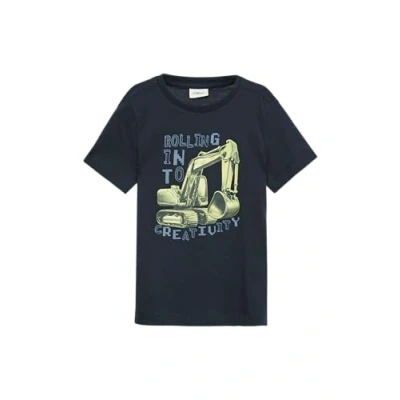 Abbildung von s.Oliver MIT Front Tshirt print für Kinder, Größe: 128/134, Navy