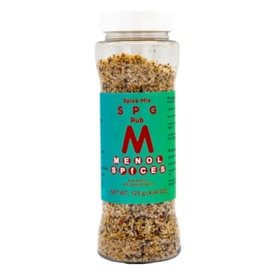 Abbildung von Menol Spices SPG (Salz Pfeffer Knoblauch) Gewürzeinreibung 125g, 20% Salz, Rub, Burger Gewürz, Grill Amerikanisches Steak seasoning, Salzarm, Ohne MSG