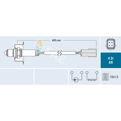 Abbildung von FAE 75643 Lambdasonde NISSAN: NP300 Navara Pickup, Pathfinder 3, Pritsche / Fahrgestell