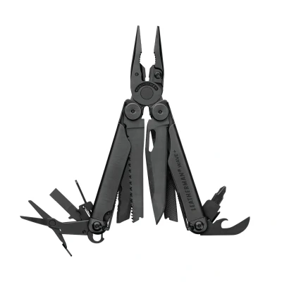 Abbildung von Leatherman Wave+ Schwarz mit Nylon Molle Scheide