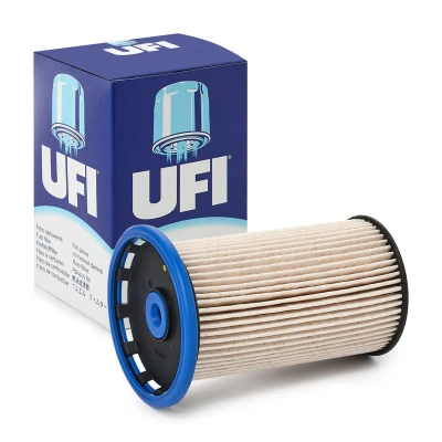 Abbildung von UFI Filters, Dieselfilter 26.026.00, Ersatz Kraftstofffilter, Geeignet für Autos, Anwendbar auf verschiedene Modelle wie Audi, Seat und Volkswagen