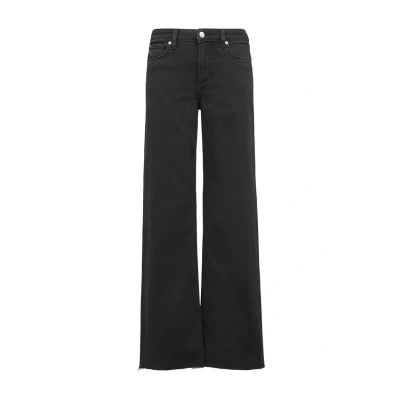 Abbildung von QS MID RISE WIDE LEG Jeans Straight Leg, Damen, Größe: 34x32, Schwarz