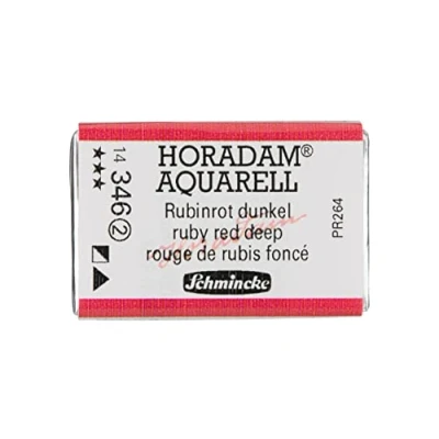 Abbildung von Schmincke HORADAM® AQUARELL feinste Künstler Aquarellfarben, 346 Rubinrot dunkel, 14 043, 1/1 Näpfchen