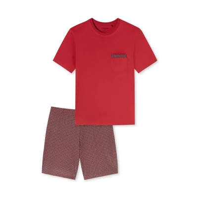 Abbildung von Schiesser Comfort SET Nachtwäsche Set, Herren, Größe: 50, Chilli rot