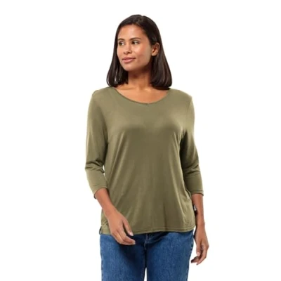 Abbildung von Jack Wolfskin MOLA 3/4 Langarmshirt, Damen, Größe: XL, Bay leaf