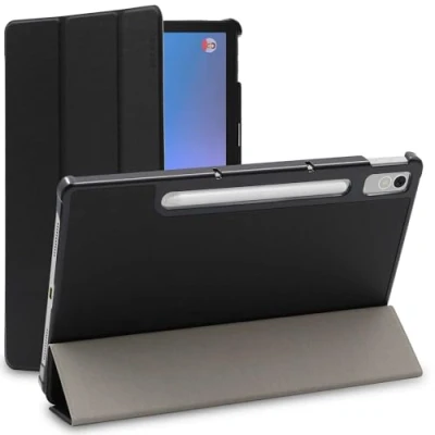 Abbildung von ebestStar Hülle für Lenovo Tab P12 (2023), Slim Smart Cover (Ultra Dünn), Schutzhülle Etui, Ständer Case Cover, Schwarz