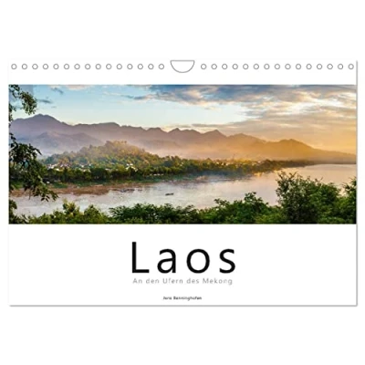 Abbildung von Laos An den Ufern des Mekong (Wandkalender 2025 DIN A4 quer), CALVENDO Monatskalender
